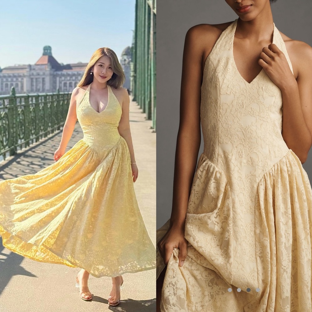 EXTRO & VERT Mila Halter Midi Dress - Picture 3 of 16